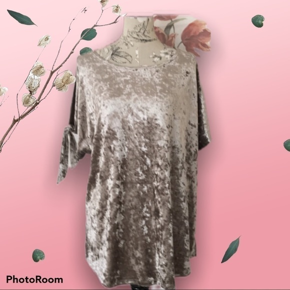 🆕 Lane Bryant Crushed Velvet Feel Top 18/20 - Picture 1 of 6